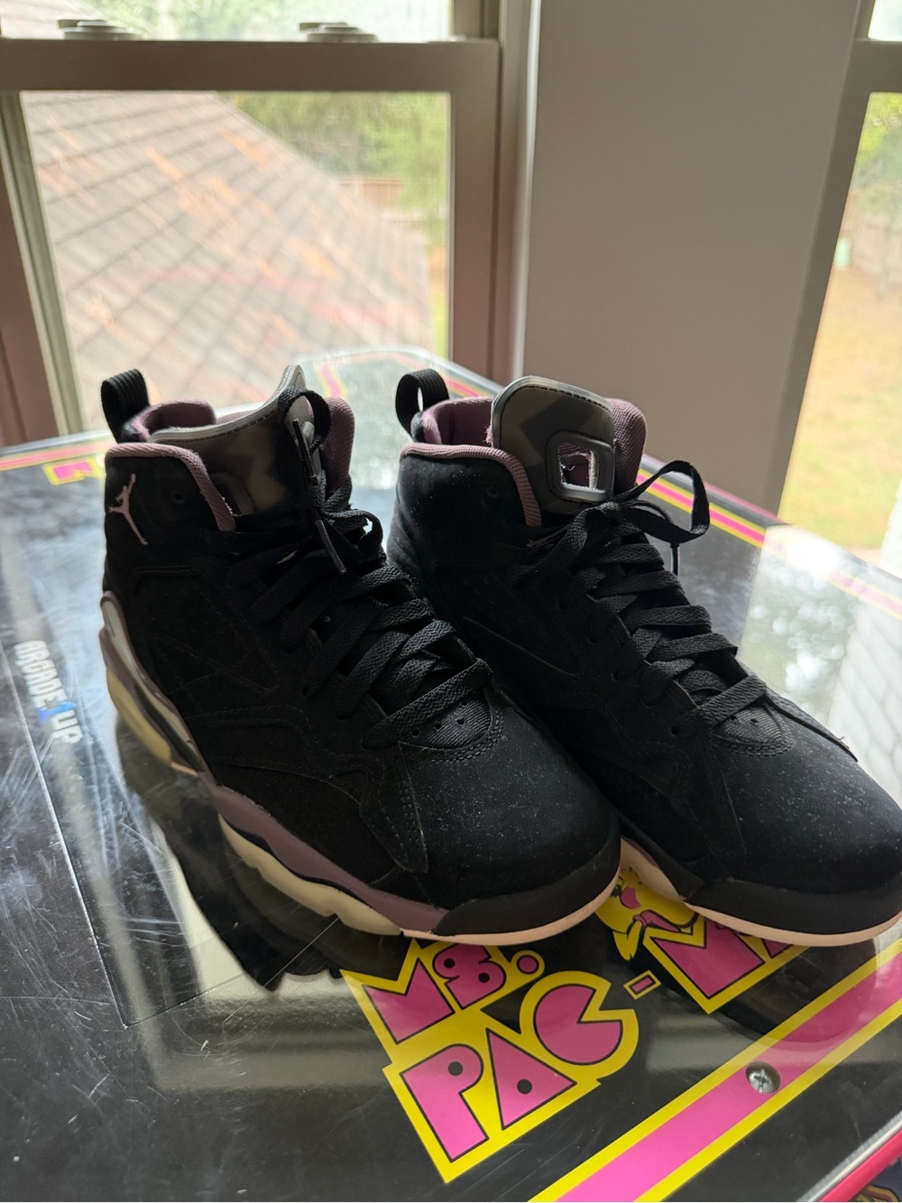 Jordan Women’s High-Top Sneakers in Black and Purple jordan 6